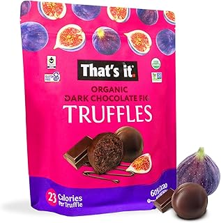 That's it. Organic Dark Chocolate & Fig Truffles. 100% Plant-Based, Vegan, Gluten-Free, All Natural, 23 Calories Per Truffle (20 OZ)