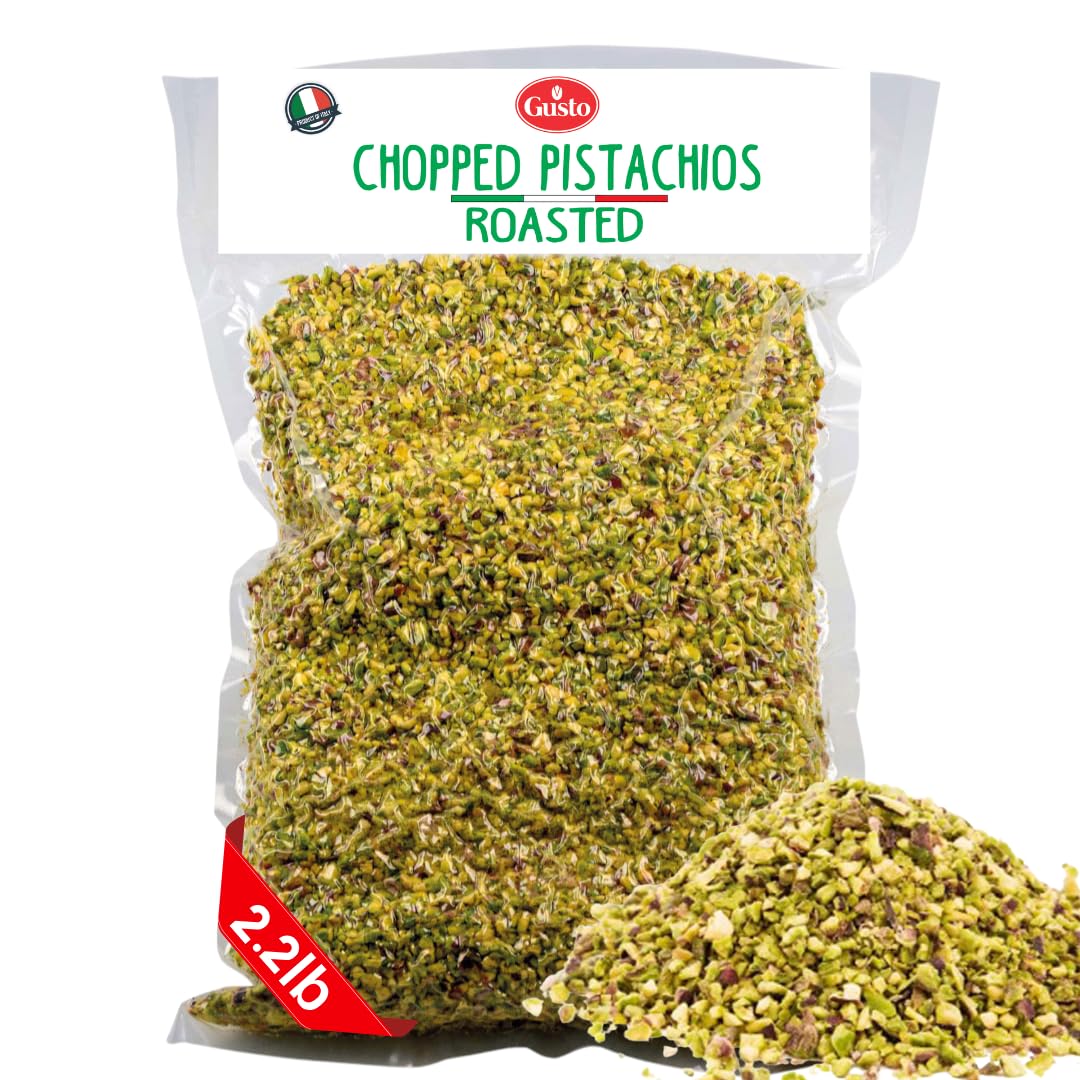 GUSTO ETNA Italian Chopped Pistachios, Unsalted Pistachio, 2.2 lb (1 Kg)