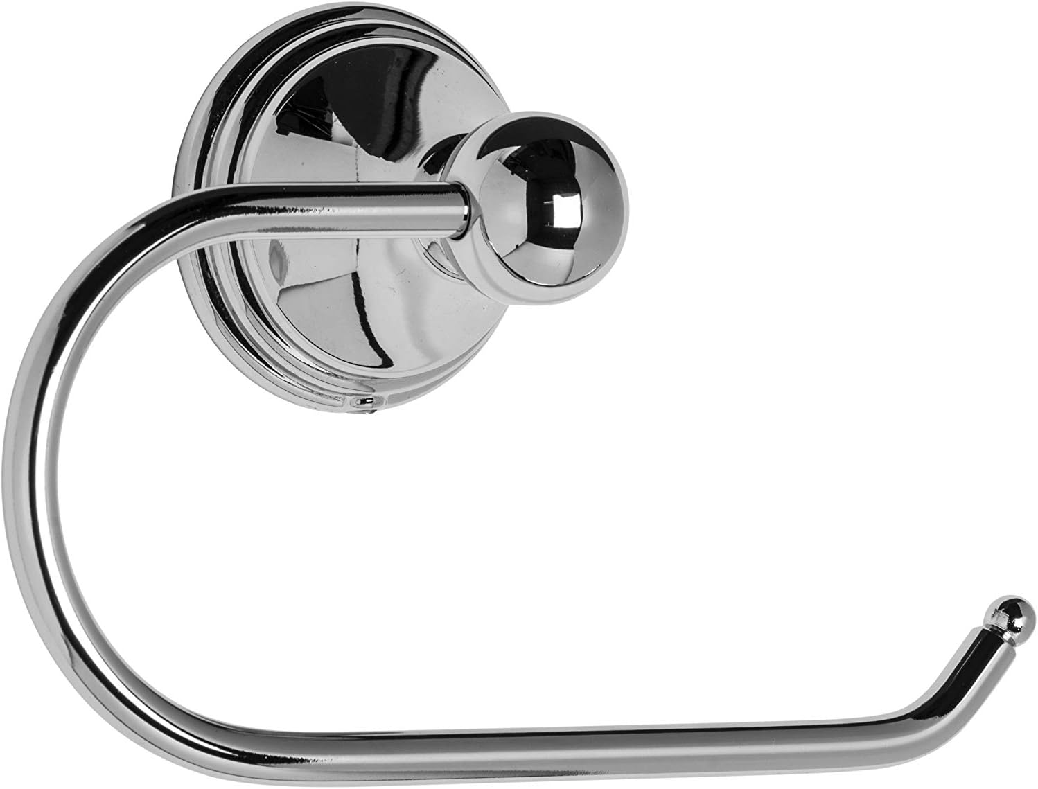 Croydex Westminster Toilet Roll Holder, Zinc Alloy Construction, Classic Wall Mounted Toilet Paper Holder, All Fixings Included, Chrome Plated Finish, Part of Matching Accessories Range, 10x16.5x6cm