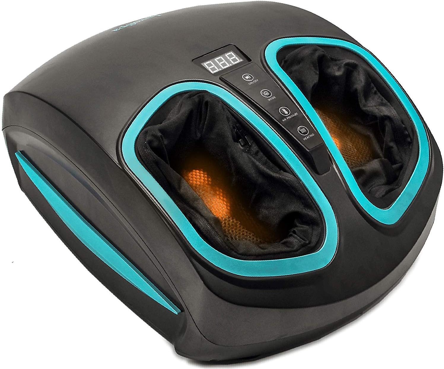 Shiatsu Foot Massager Machine with Heat - Electric Deep Kneading Heated Foot Massage Air Compression - Circulation, Legs, Plantar Fasciitis, Neuropathy Pain Therapy Spa Feet Massager