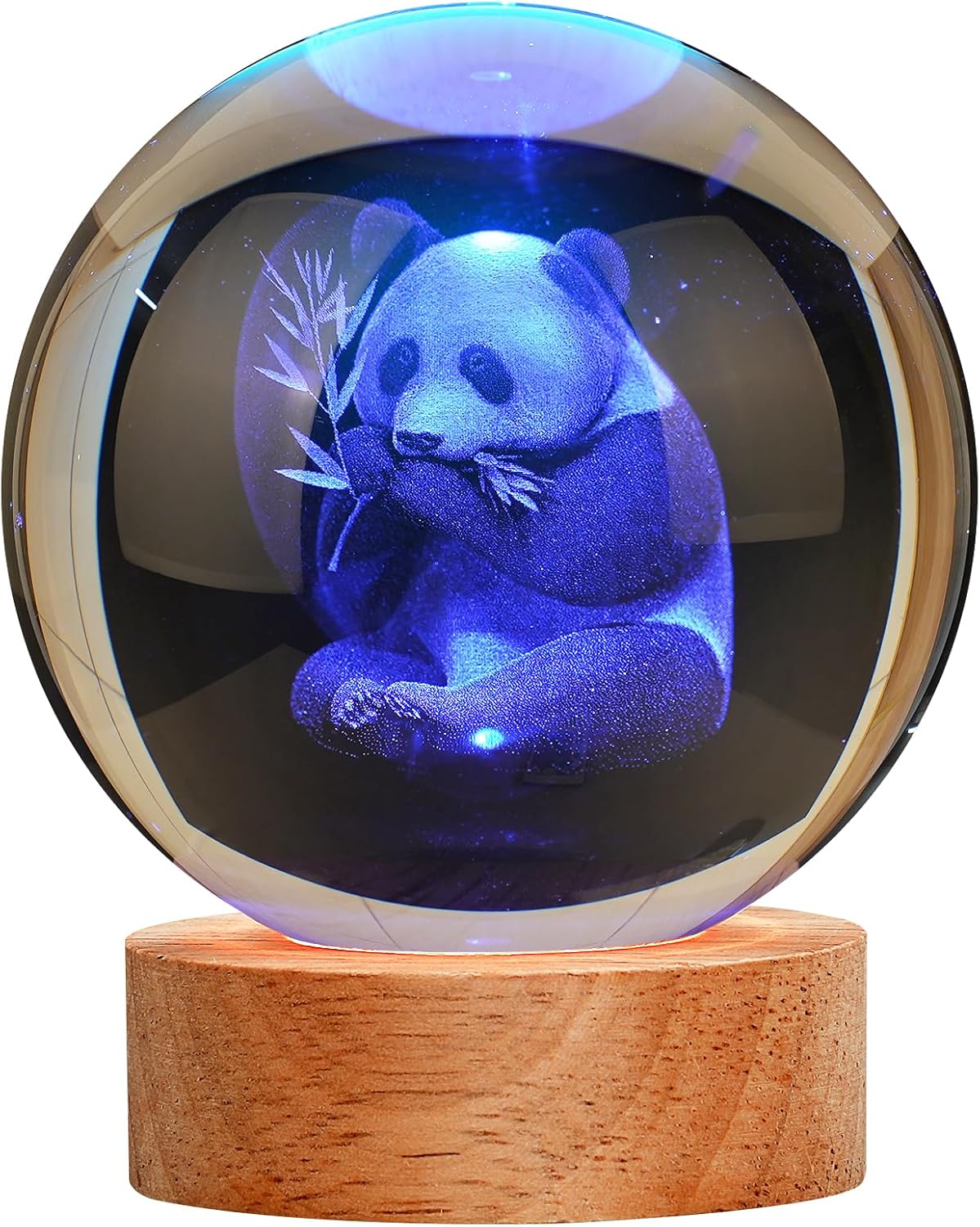 Large 3D Panda Crystal Ball Night Light, Crystal Lamp 16 Color Changing with Remote Control for Bedroom Decor, for Teens Boys and Girls, Panda