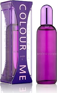 COLOUR ME Purple by Milton-Lloyd - Perfume for Women - Chypre Fruity Scent - Opens with Bergamot and Watermelon - Blended with Rose and Jasmine - For Classy, Elegant Ladies - 3.4 oz EDP Spray