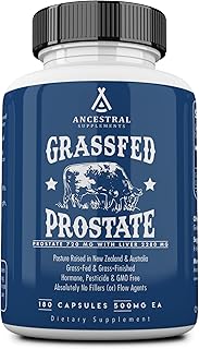 Ancestral Supplements Grass Fed Beef Prostate Supplements for Men with Liver, 3000mg, Prostate Health Support Promotes Men's Health, Non-GMO, 180 Capsules