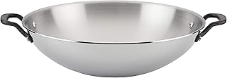 KitchenAid 5-Ply Clad Polished Stainless Steel Wok,15 Inch