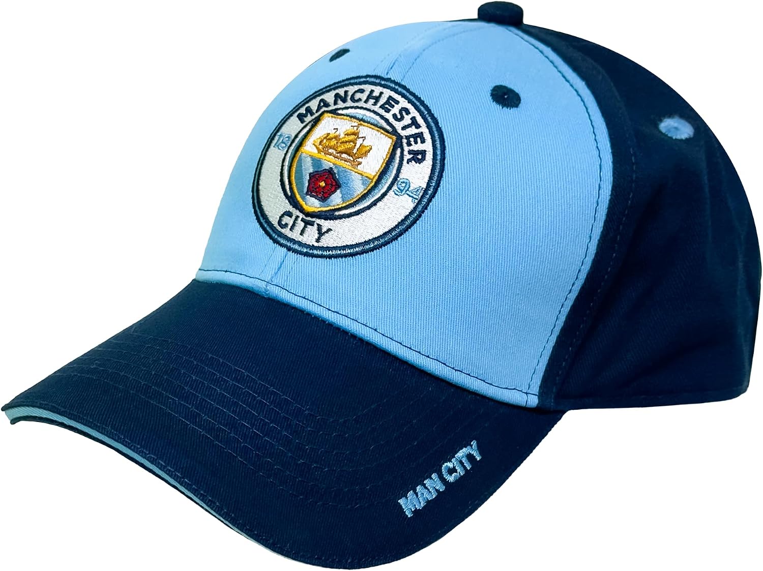 Fan Ink Manchester City Cap, Licensed Man City Adjustable Snap Back Hat/Cap, 1 Cover No Logo