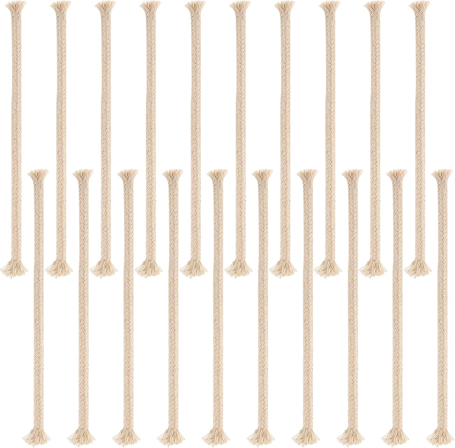 20 PCS 1/4" Round Oil Lamp Wicks, Cotton Wicks for Oil Lamps Braided Lamp Wicks Replacement for Candle Lamp, Oil Lamp Wicks Only