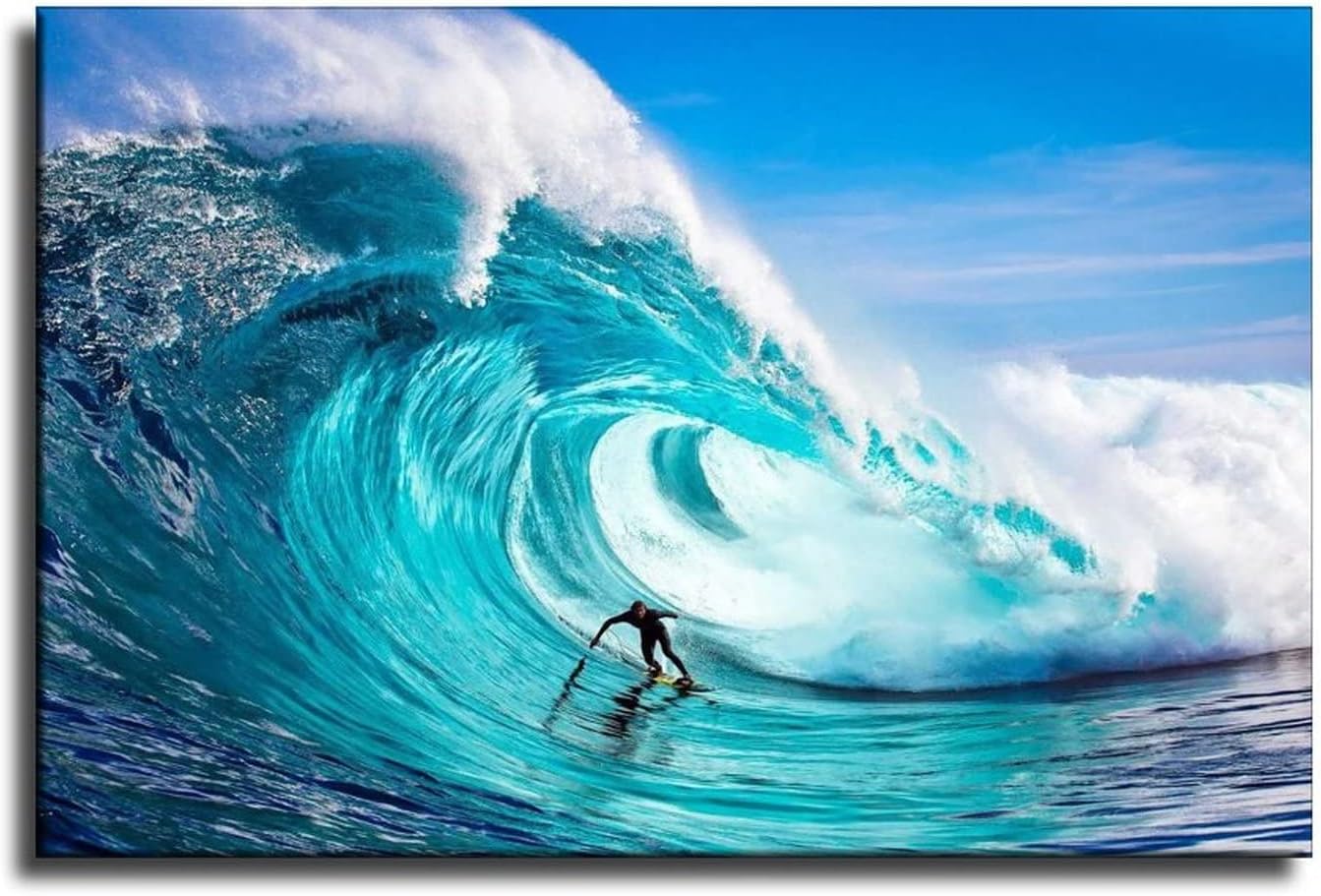 XLPOP The Sport of Surfing Posters HD Canvas Print Posters Modern Home Decor Wall Art Canvas UnFramed,24x36inch(60x90cm)