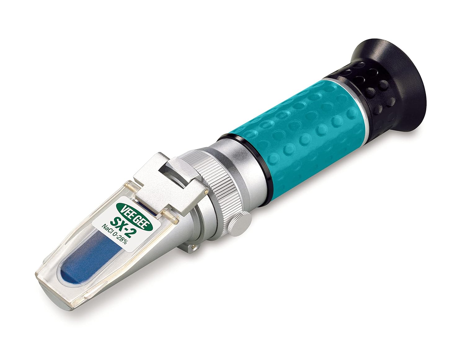 Vee Gee Scientific SX-2 Handheld Refractometer, with Sodium Chloride Scale, 0-28%, +/-0.2% Accuracy, 0.2% Resolution