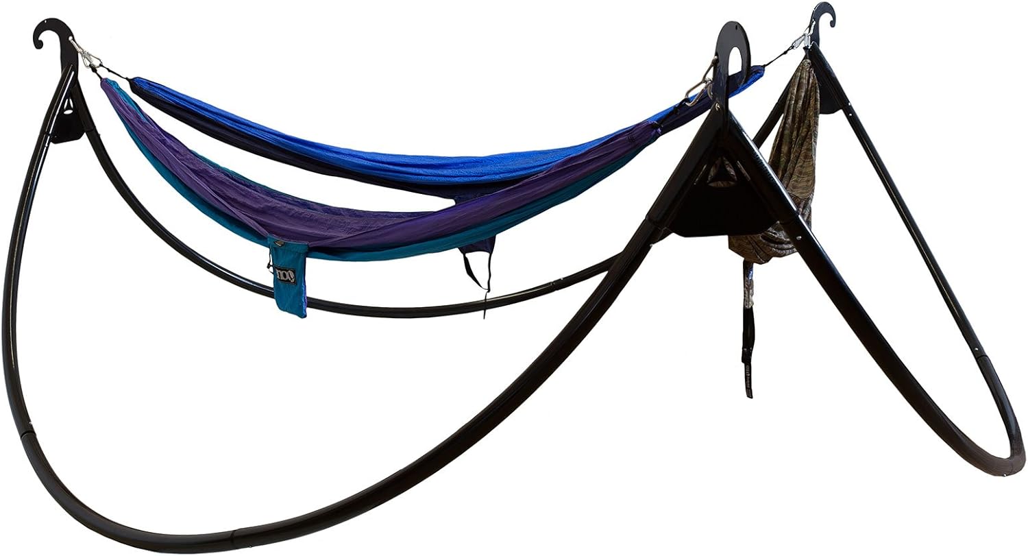 ENO ENOpod Hammock Stand - Outdoor Stand for Three Hammocks - Triple Hammock Stand for Camping, Traveling, Festivals, Picnics, or The Beach - Charcoal