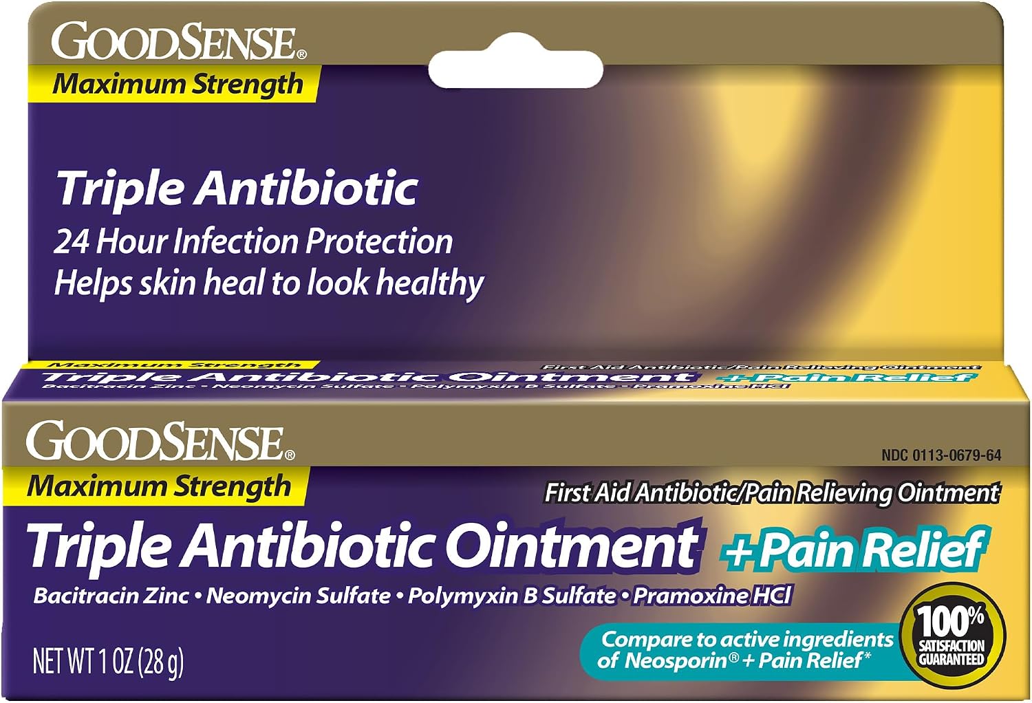 GoodSense Maximum Strength Triple Antibiotic + Pain Relief Ointment, 1 Oz
