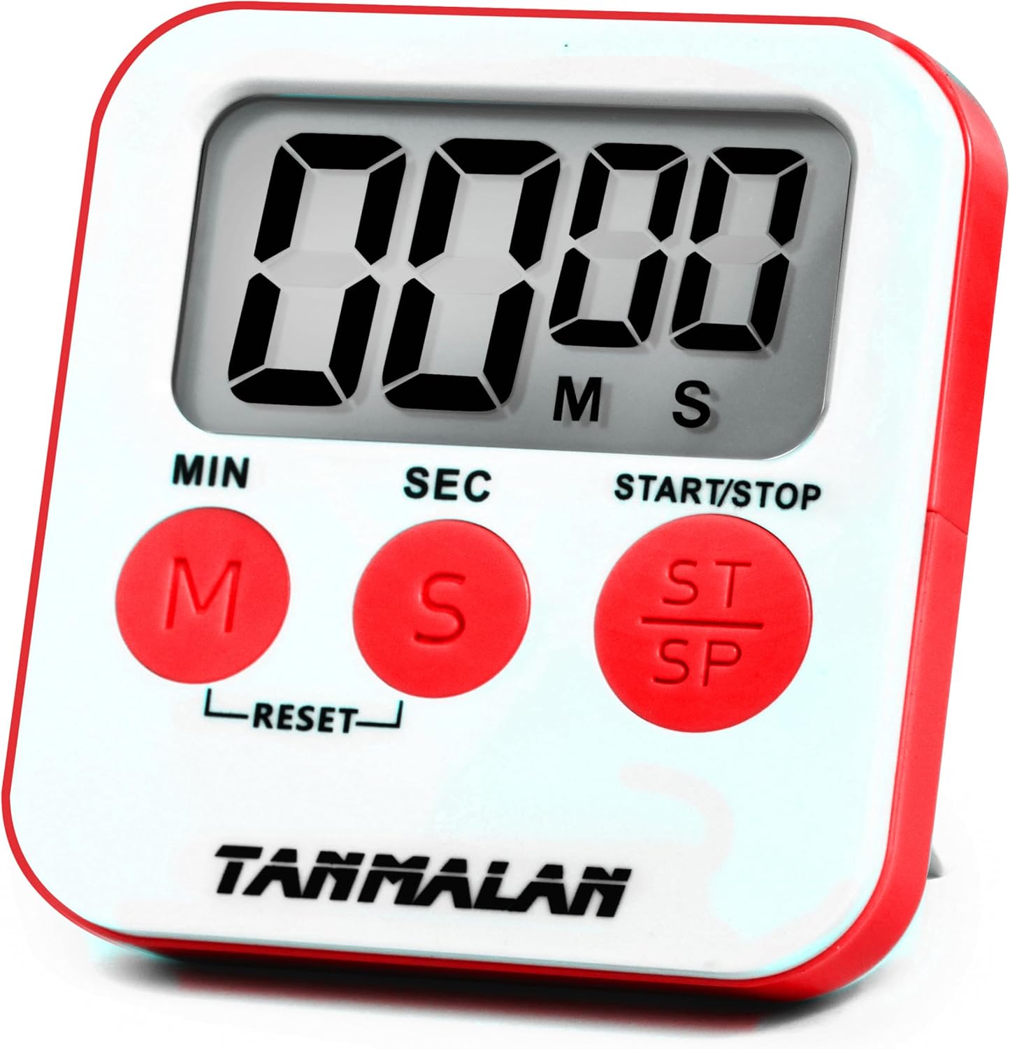 Tanmalan Kitchen Timer for Cooking Loud Alarm, Large Display, Auto Memory Loud Alarm, Large Display,Big Button,for Kids for Teacher Classroom Must Haves,Count Down-up,Easy to use (6.0-red)