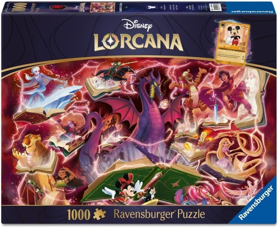 Ravensburger Disney Lorcana - Glimmers of The Realm: Ruby 1000 Piece Jigsaw Puzzle | Premium Quality Made in Europe | FSC Certified Materials