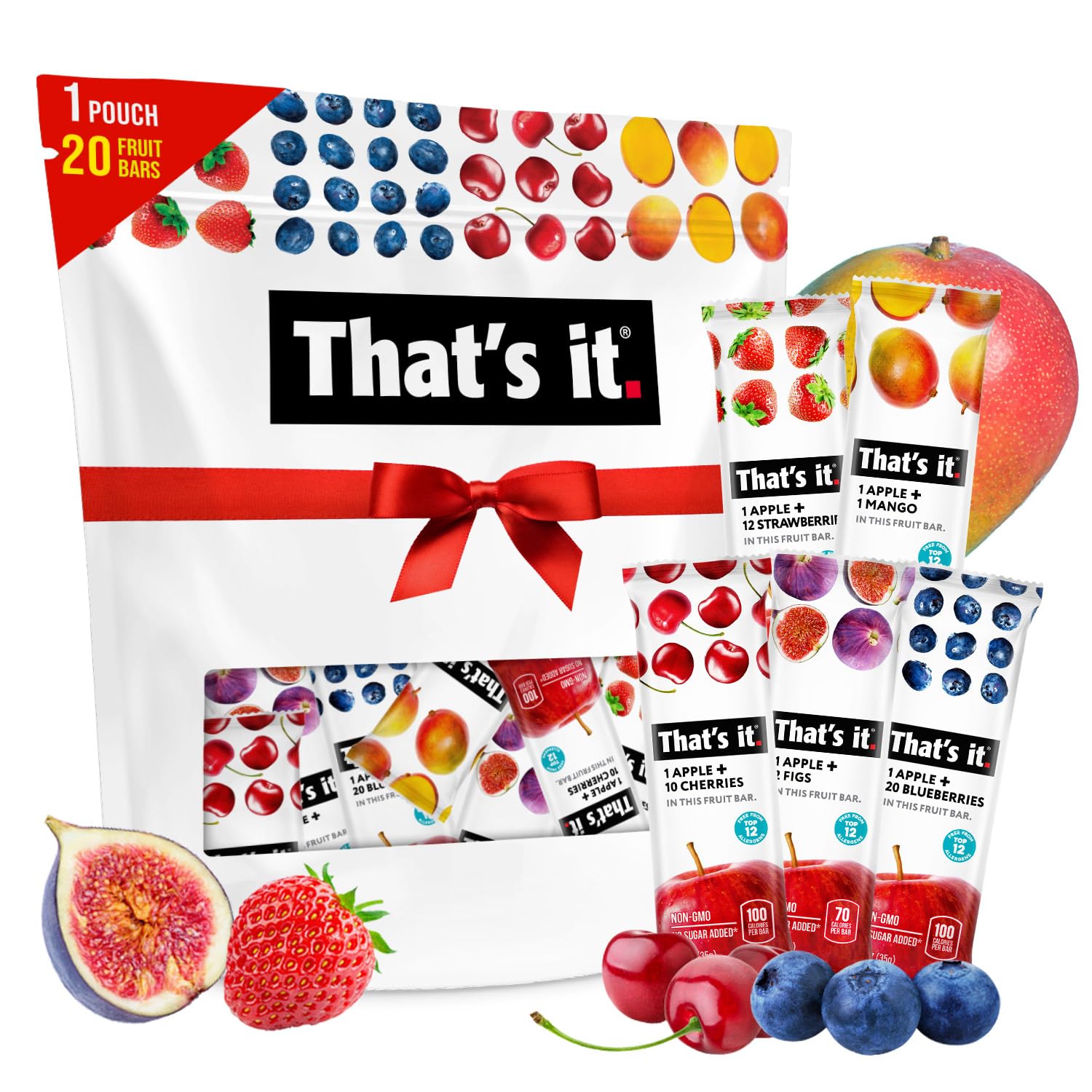 That's it. Large Fruit Bars Variety Pack (20 Pack)
