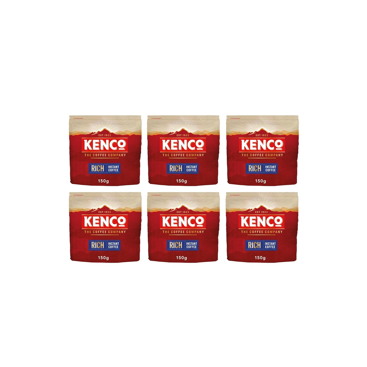 Kenco Rich Instant Coffee Eco Refill 150 g (Pack of 6)