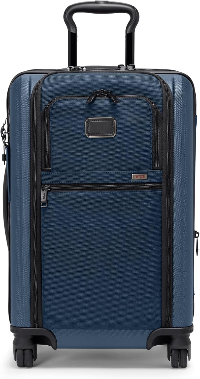 TUMI - Alpha International Expandable 4 Wheeled Carry-On - Rolling Carry On Suitcase for Domestic & International Travel - Navy