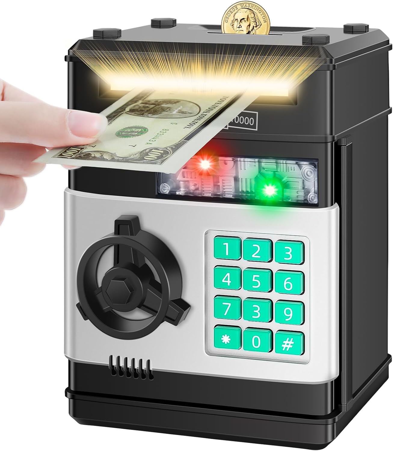 Piggy Bank for Kids, Electronic Cash Coin Money Saving Box, Money Bank for 8 9 10 Year Old Boys Girls, Toys for Ages 6 7 8 10 11 12 13