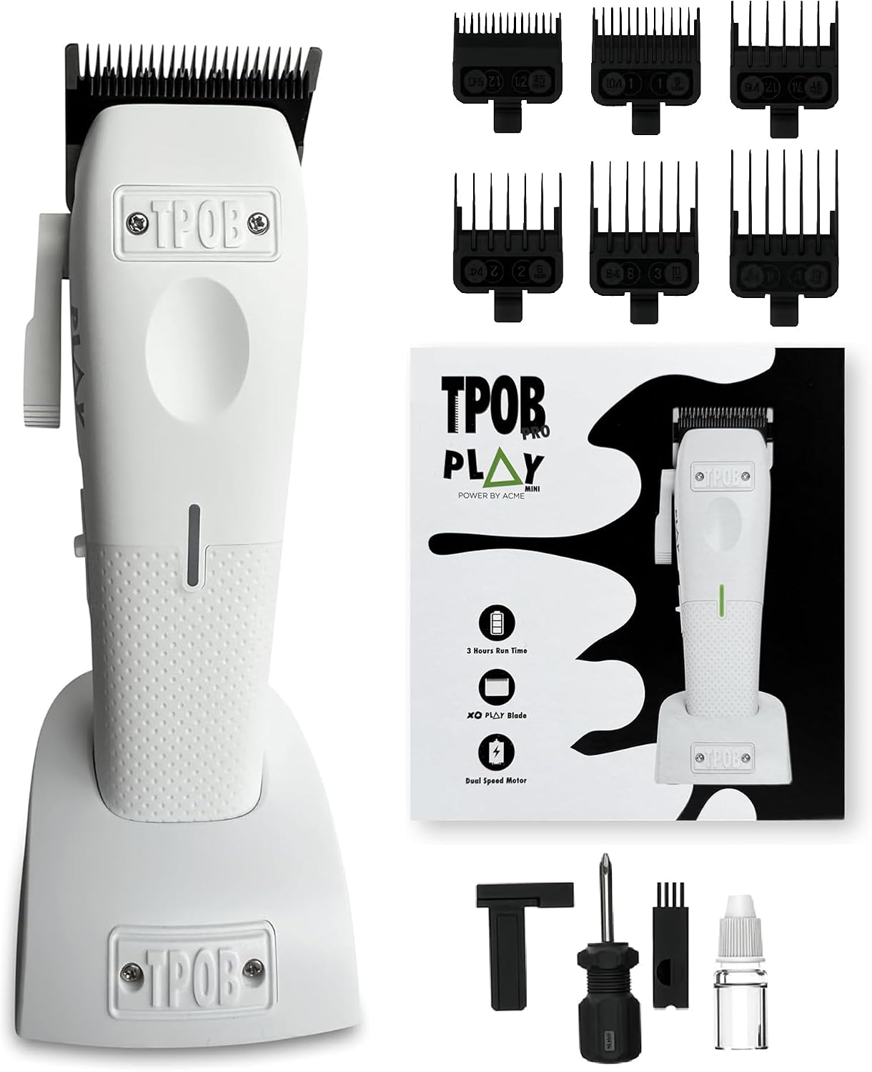 TPOB Mini Play Professional Hair Clippers (White)