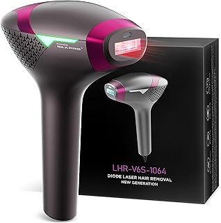 Upgrated Diode Laser Hair Removal for Dark Skin Tones, DermRays 1064nm Laser Hair Removal, Permanent Reduction in Hair Regrowth for Women and Men, V6S Suitable for Deep Skin Tone