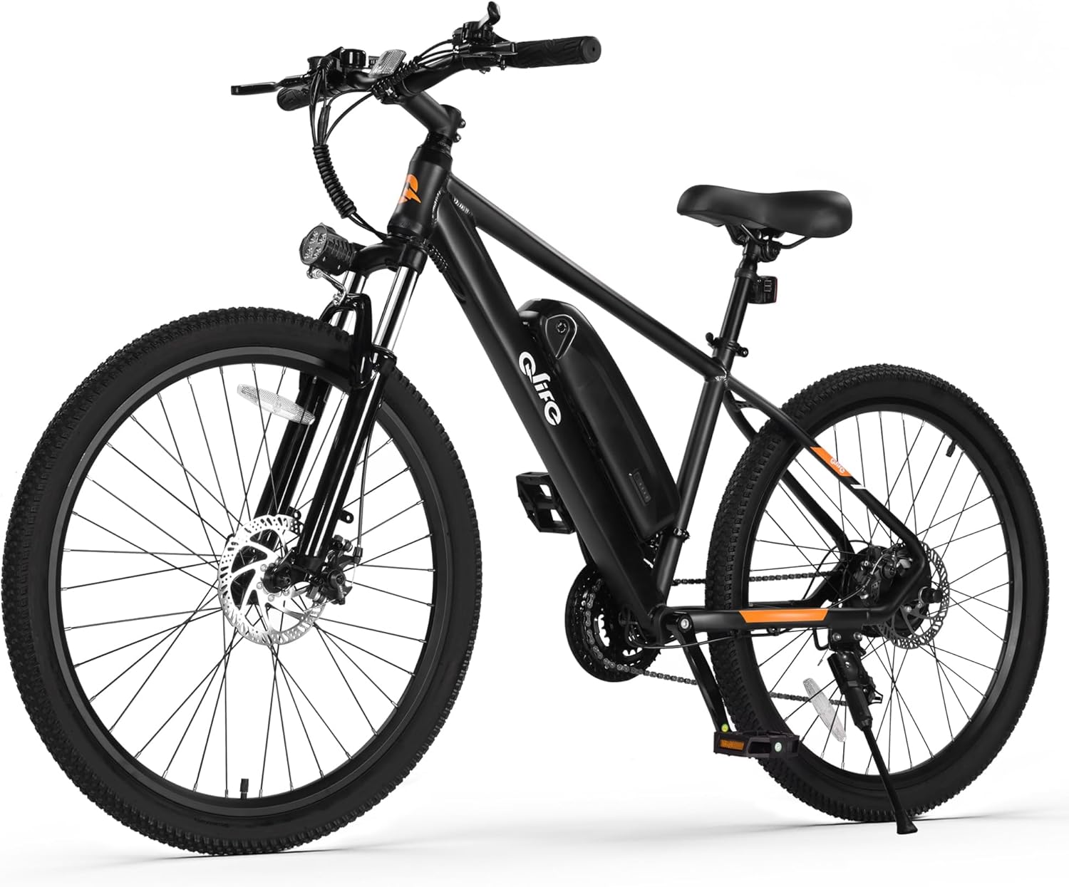 Qlife Racer Electric Bike for Adults - 21-Speed Mountain Lightweight Ebike with Peak 750W 22MPH Brushless Motor, 375Wh Removable Battery, 26X2.1 Tire Step Over E-MTB, Up to 40 Miles