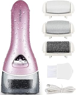 Electric Feet Callus Removers Rechargeable,Portable Electronic Foot File Pedicure Tools, Electric Callus Remover Kit,Professional Pedi Feet Care Perfect for Dead,Hard Cracked Dry Skin（Pink）