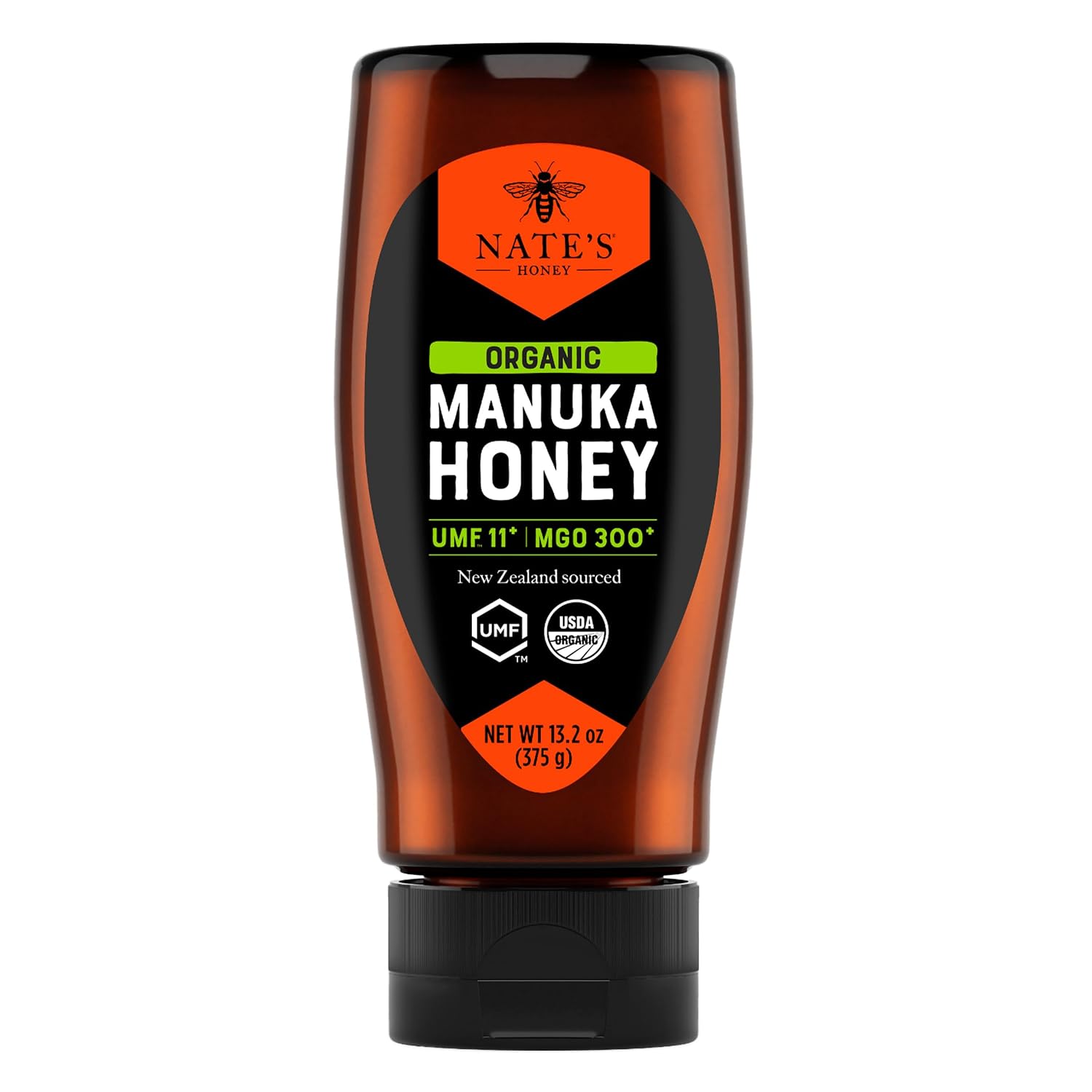 Nate's Organic Manuka Honey - 13.2 oz Squeeze Bottle