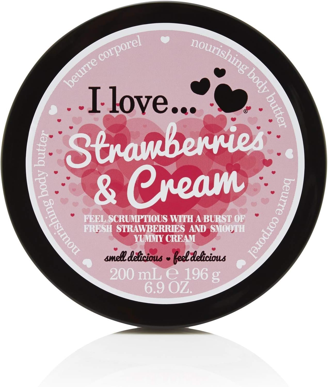 I Love Originals Strawberries & Cream Body Butter, Made With 87% Naturally Derived Ingredients Including Shea Butter & Coconut Oil For Soft & Hydrated Skin, Vegan-Friendly - 200ml