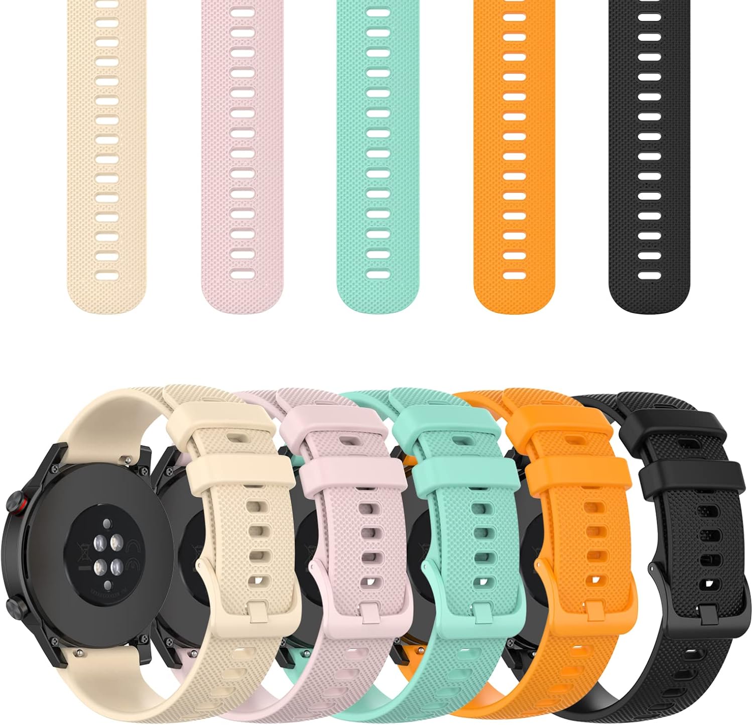 Watch Band intended for Coros APEX 42mm/PACE 2 Adjustable Quick Release Wristbands Strap Breathable Silicone Bands Replacement Wristbands for Coros APEX 42mm/PACE 2 for Women&Men Width: 20mm