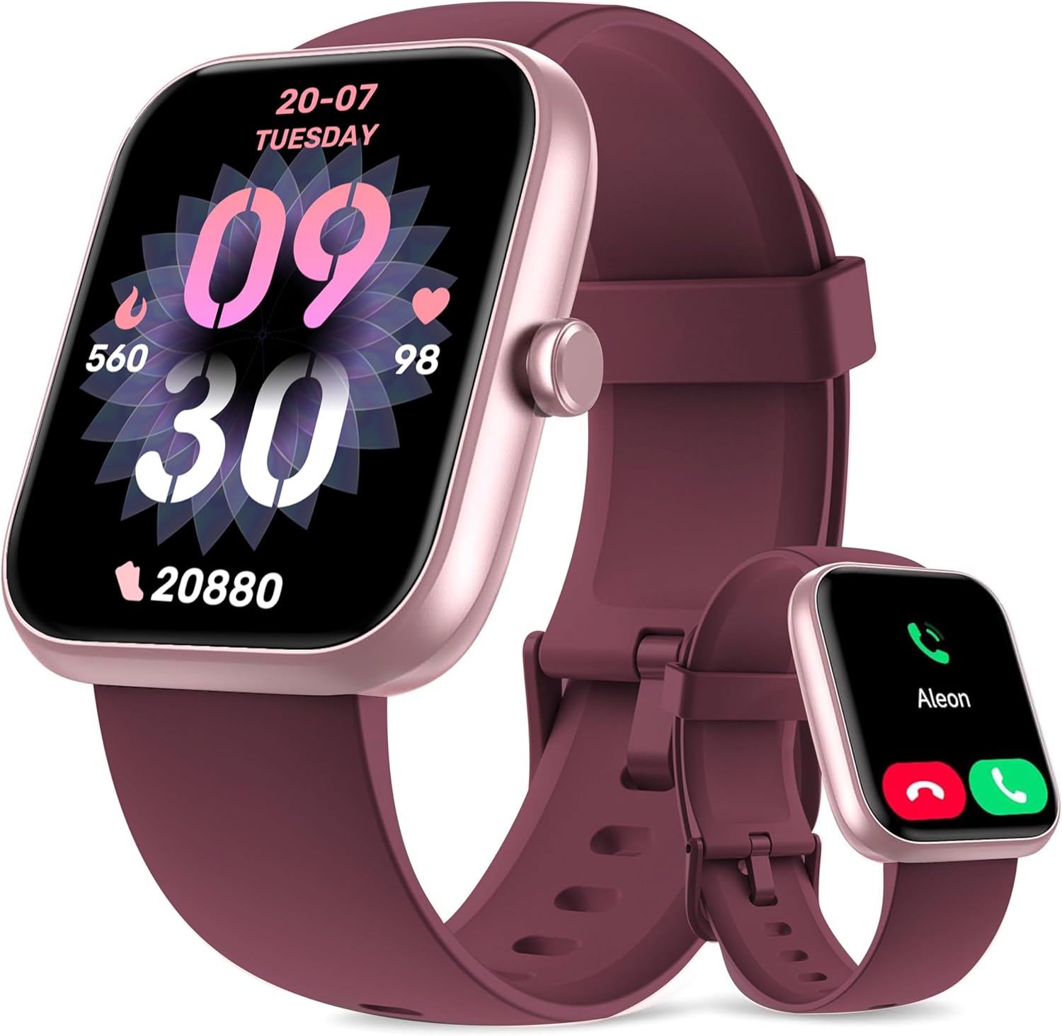 Smart Watch, 44mm Smartwatch Answer Make Calls, Alexa 1.83'' Fitness Watch, IP68 Waterproof Fitness Tracker Women Men, Heart Rate/Sleep Monitor, 100+ Sports Pedometer Watch for Android & iOS Phone