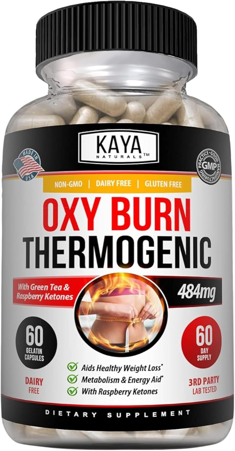 Kaya Naturals Supreme Fat Burner - Weight Loss Pills Women & Men - Appetite Suppressant Supplement - Powerful Thermogenic Diet Pills - Natural Energy Boost Oxy Burn 60 Count
