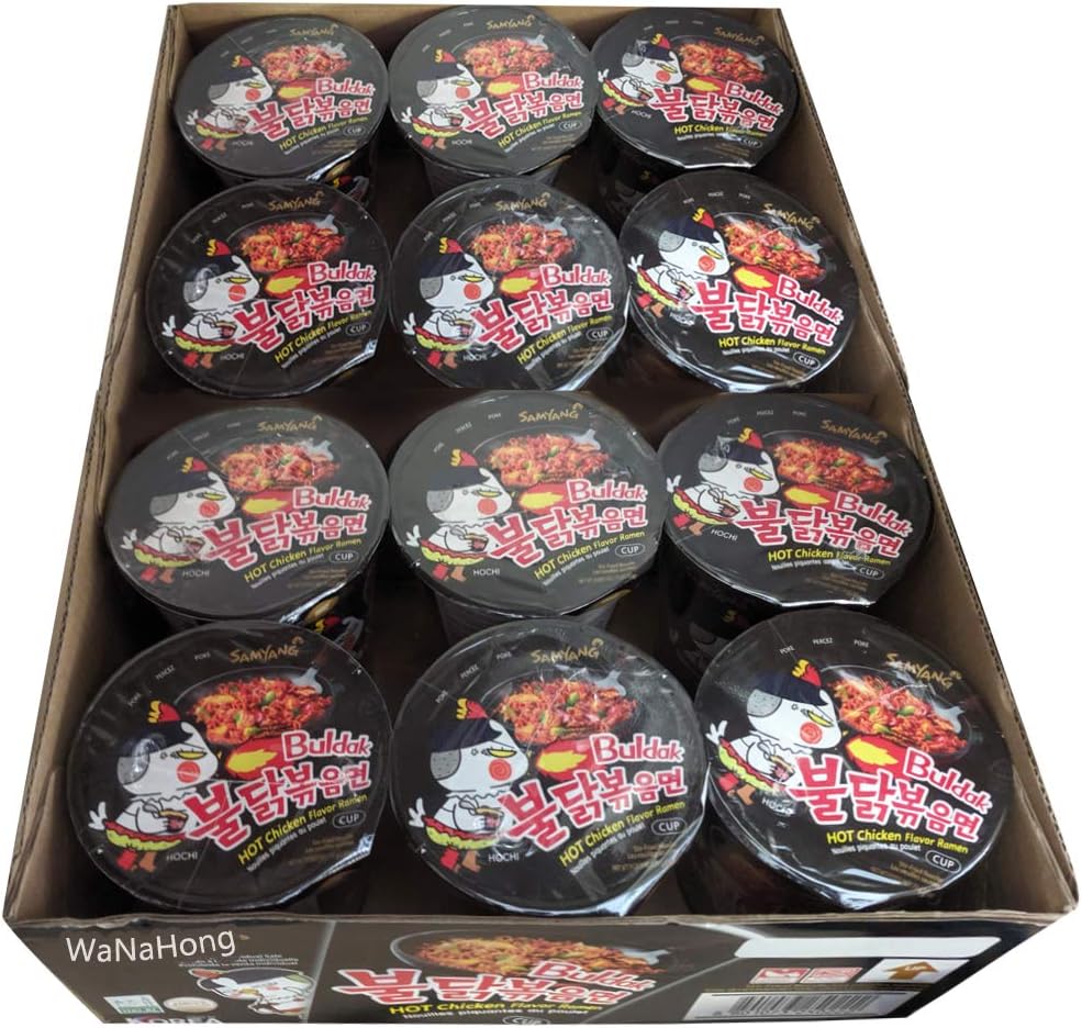 Samyang Spicy Hot Chicken Flavour Ramen Cup (Pack of 12) Halal