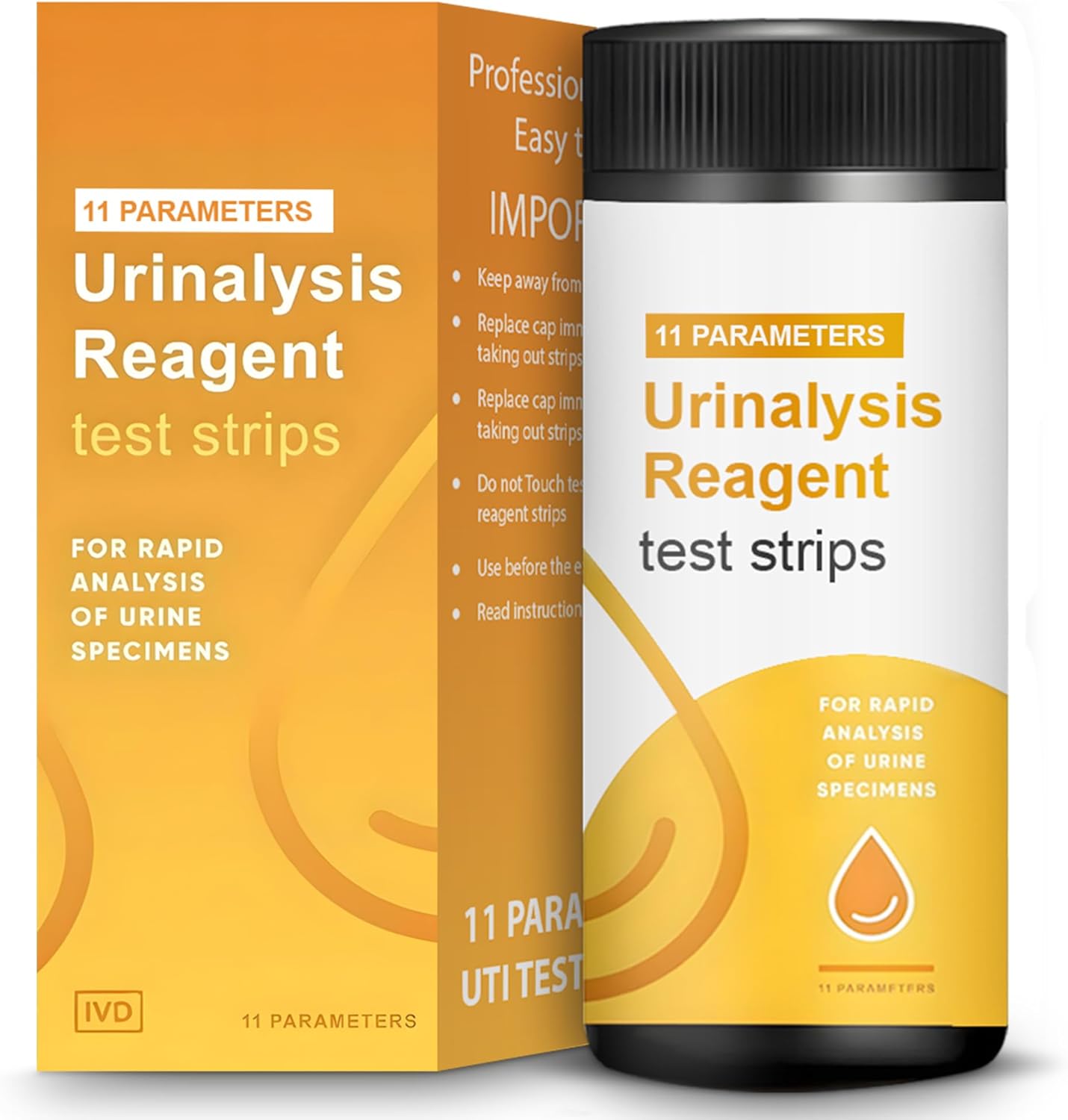 100 x HSO 11-in-1 Urine Test Strips | 11 Parameter Urinalysis Test Strips UK | UTI Test Strips for Infection - Fast & Accurate Results - Dipstick Test Strips