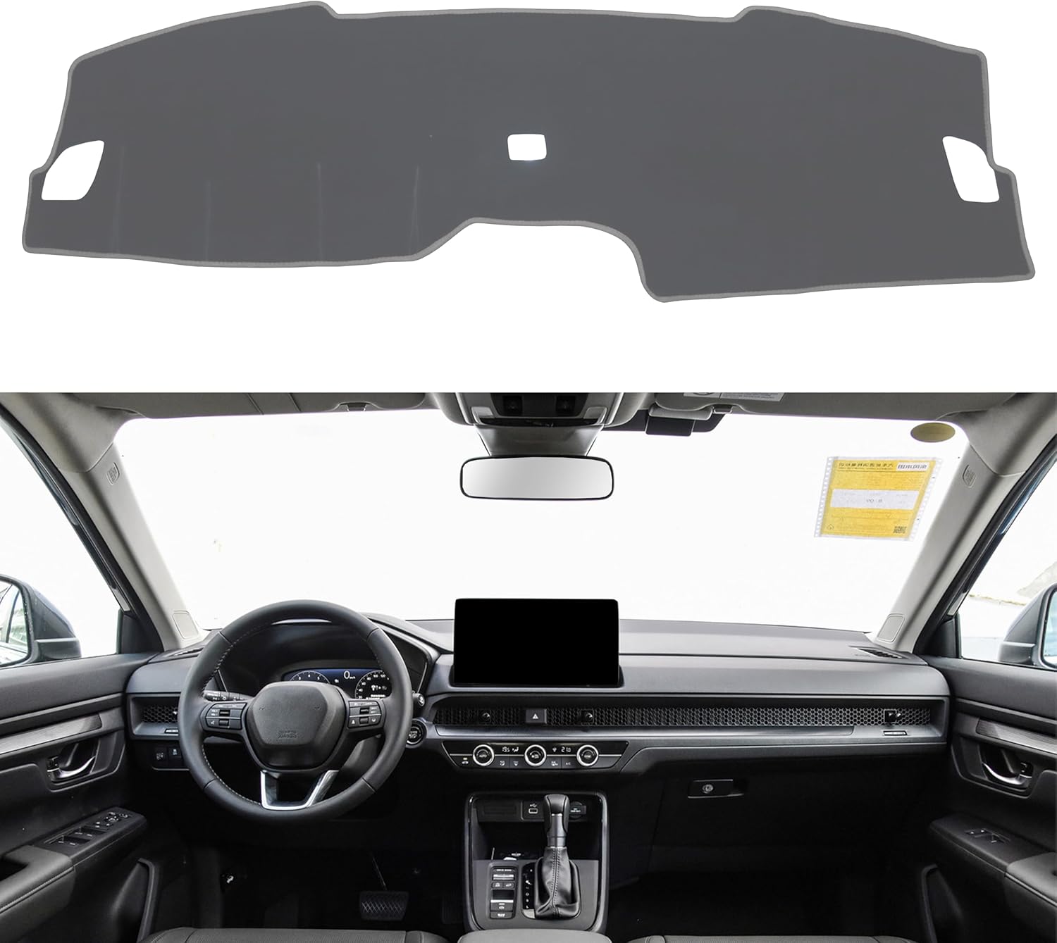 Dash Cover for Honda CR-V CRV Accessories 2023 2024 2025 2026 Dashboard Cover Center Console Dash Mat Carpet Protector Sunshield No Glare Non-Slip Pad Custom Fit, All Gray