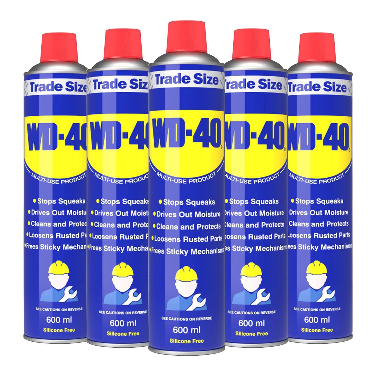 (5 Pack) WD-40 Multi-Use Maintenance Aerosol 600ml