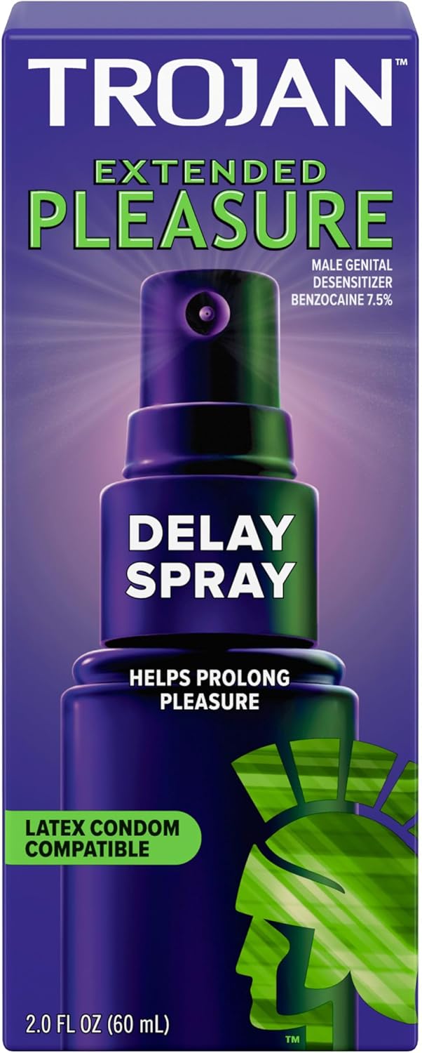Trojan Extended Pleasure Delay Spray for Men, 2.0 fl oz.