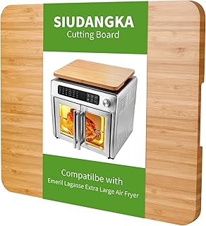 Cutting Board Compatible with Emeril Lagasse 26 QT Extra Large Air Fryer, 15"x12.6" Heat Resistant Bamboo Cutting Boards for Emeril Lagasse Air Fryer Toaster Oven Accessories
