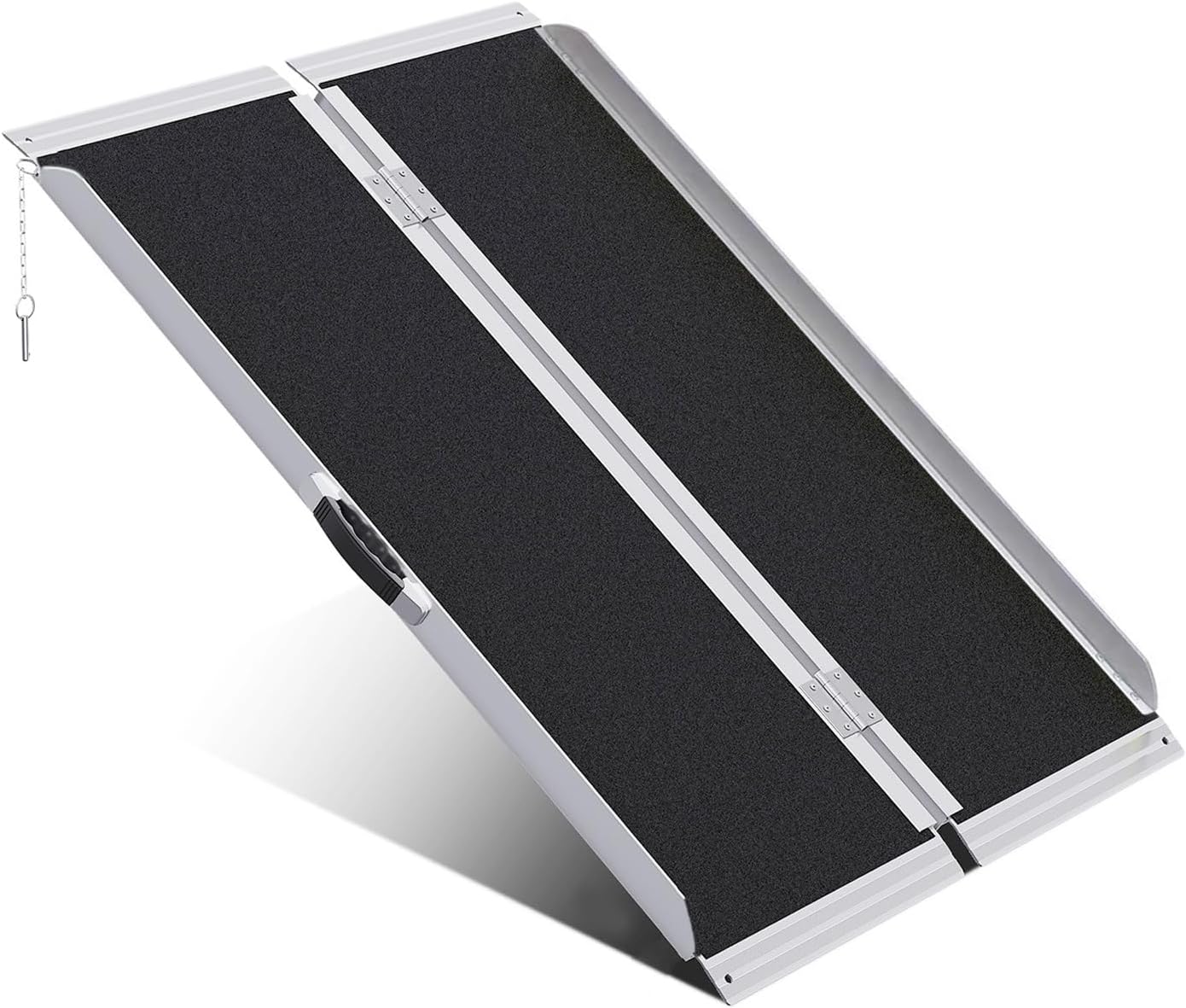 Portable Wheelchair Ramp 3FT,No-Slip Aluminum Folding Handicap Ramp 800 lbs Load Capacaity,Wheel Chair ramp for Home Steps,Stairs,car