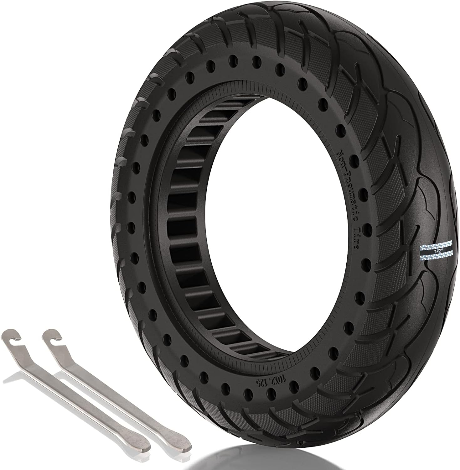 1PZ TS1-X10 10x2.125 Solid Tire Front or Rear Honeycomb Tires Replacement for Xiaomi M365 and Gotrax G4 Electric Scooter Wheels