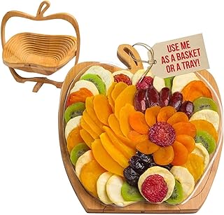 Dried Fruit Gift Basket– Healthy Gourmet Snack Box - Holiday Food Tray - Variety Snacks - Birthday, Sympathy, Mom, Dad, Corporate Tray - Bonnie & Pop