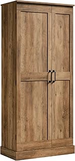 Sauder Miscellaneous Storage 2-Door Swing Out Storage Cabinet/Pantry Cabinet, Rural Pine Finish