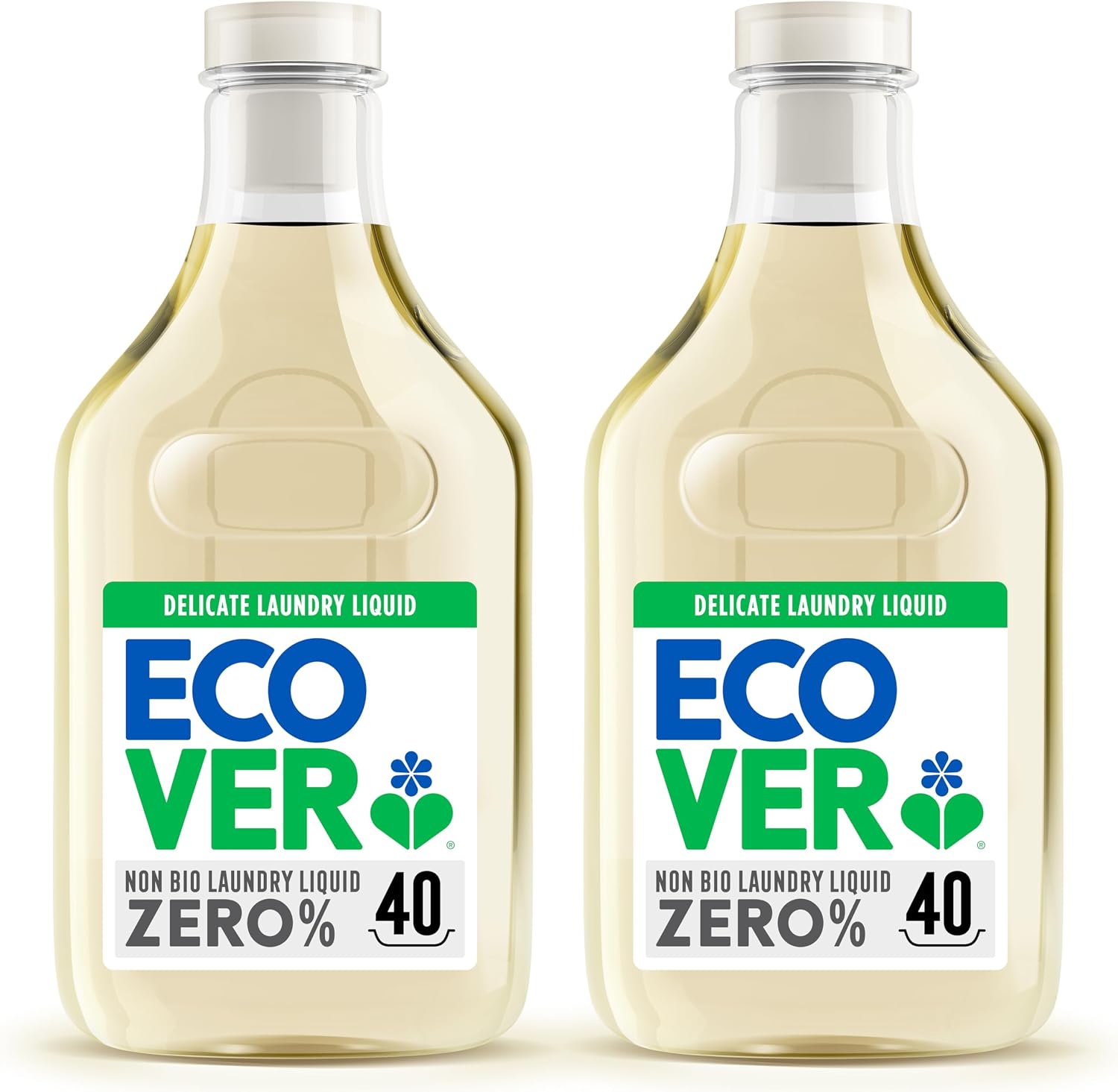 Ecover Zero Non-Bio Laundry Liquid, Sensitive Skin, 80 Washes, Pack of 2