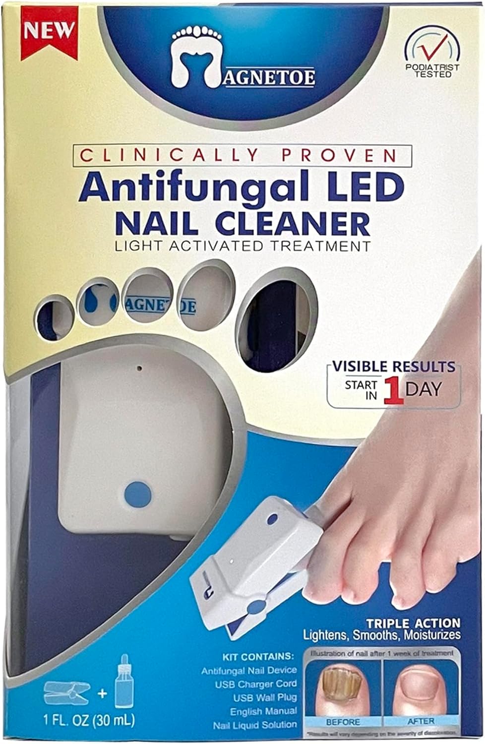 Compact Blue Light Wellness Nail Device – Portable LED Light for Personal Use – Simple, Travel-Friendly Design – Adjustable Timer & Brightness