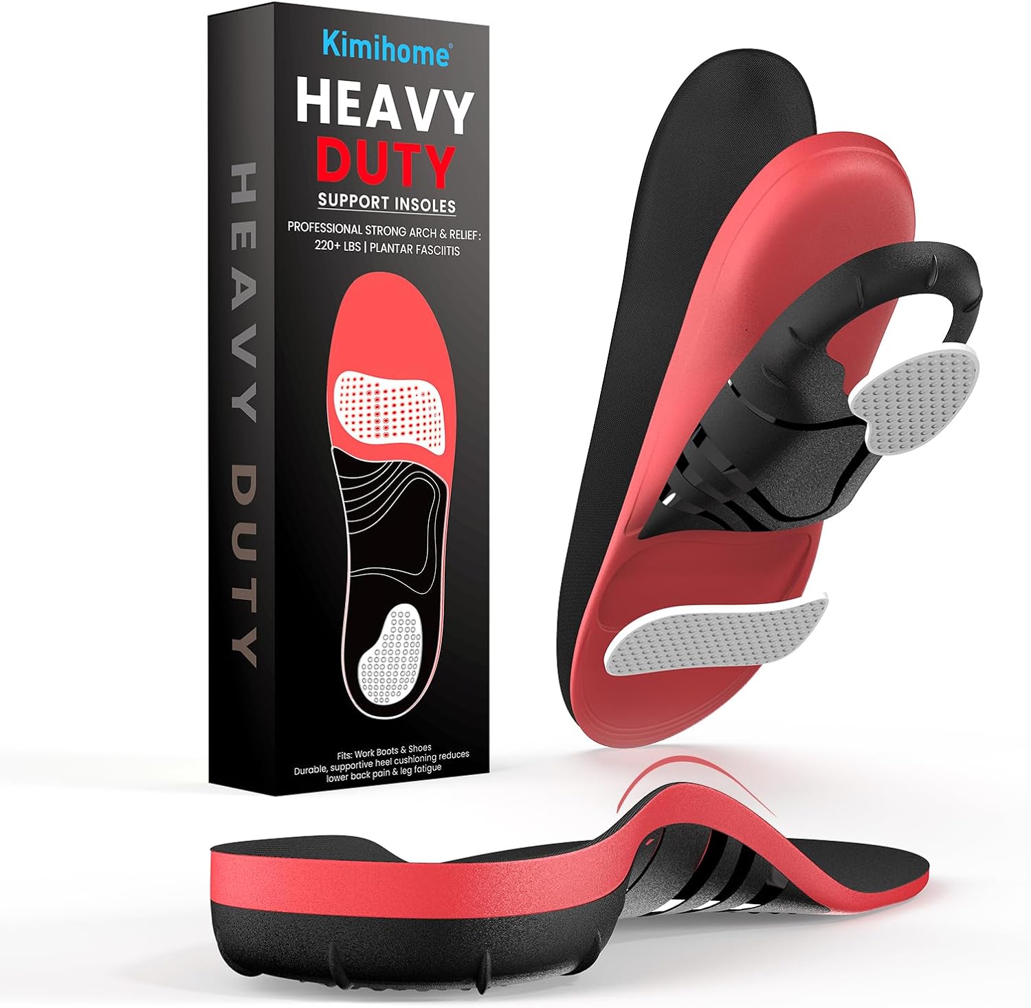 Plantar Fasciitis Relief Insoles - High Arch Support Inserts - FSA Eligible Items Only List - Heel Cups & Shoe Inserts for Heel Pain Relief - Planter Facetious Relief Support Inserts - S