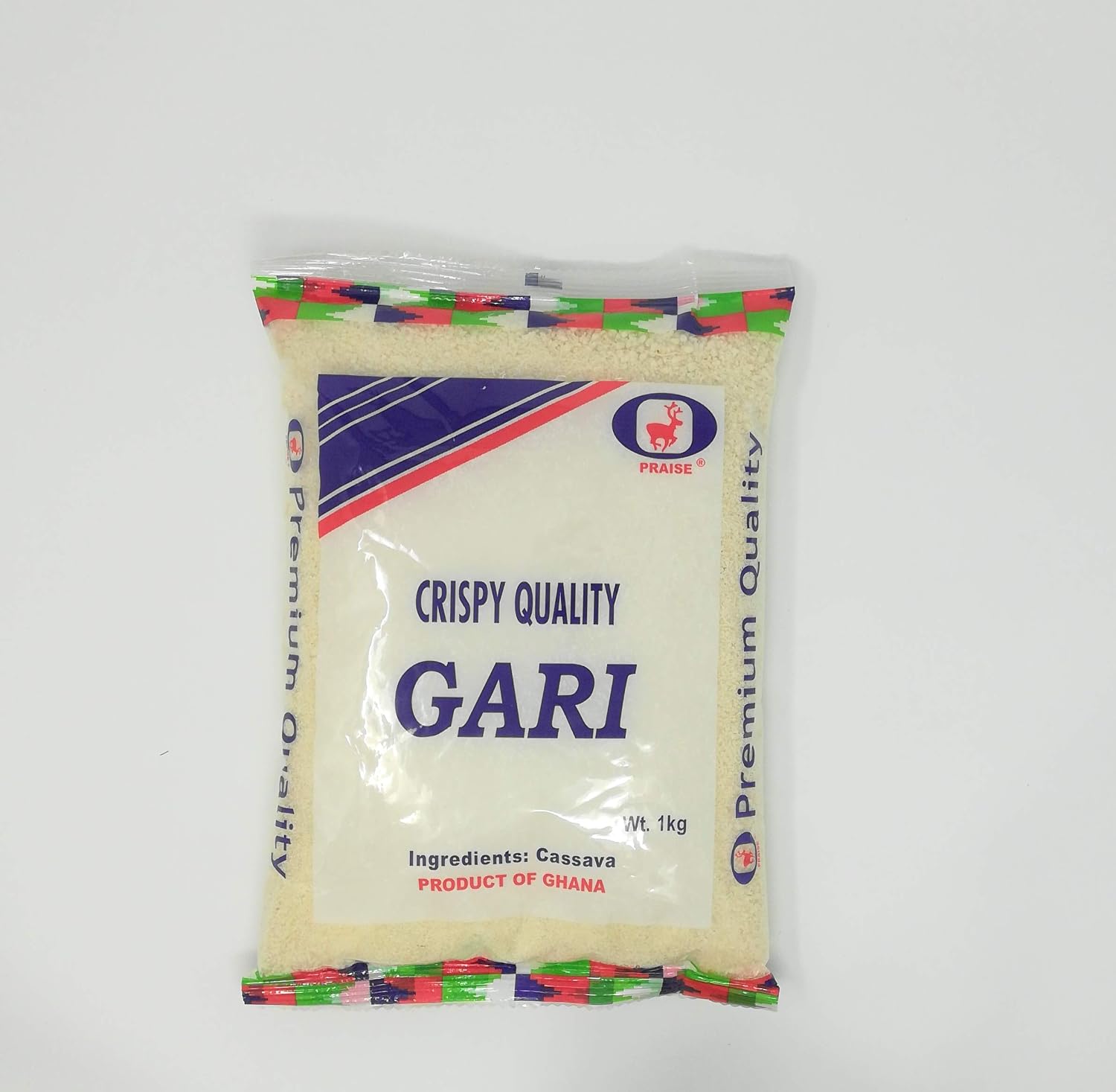 Gari Premium White Ghana Gari 2.2 LB ( 100% Natural West African Grated Cassava)