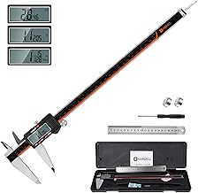 HARDELL Digital Caliper 12 Inch, Stainless Steel Caliper Measuring Tool with Large LCD Screen, Auto-Off Feature, Inch/Millimeter, Electronic Vernier Caliper for DIY, Jewelry, Parts, 3D Printing