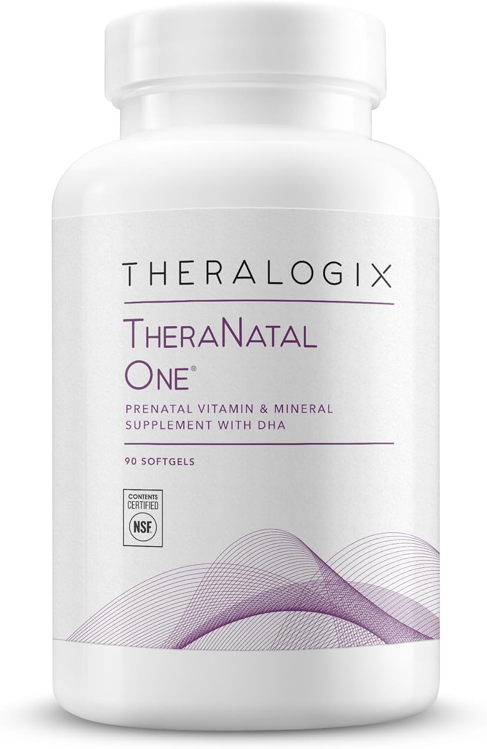 Theralogix TheraNatal One Prenatal Vitamin - 90-Day Supply - Prenatal Multivitamin with DHA, Vitamin D3, Methylated Folate, Iron & More to Support a Healthy Pregnancy* - NSF Certified - 90 Softgels