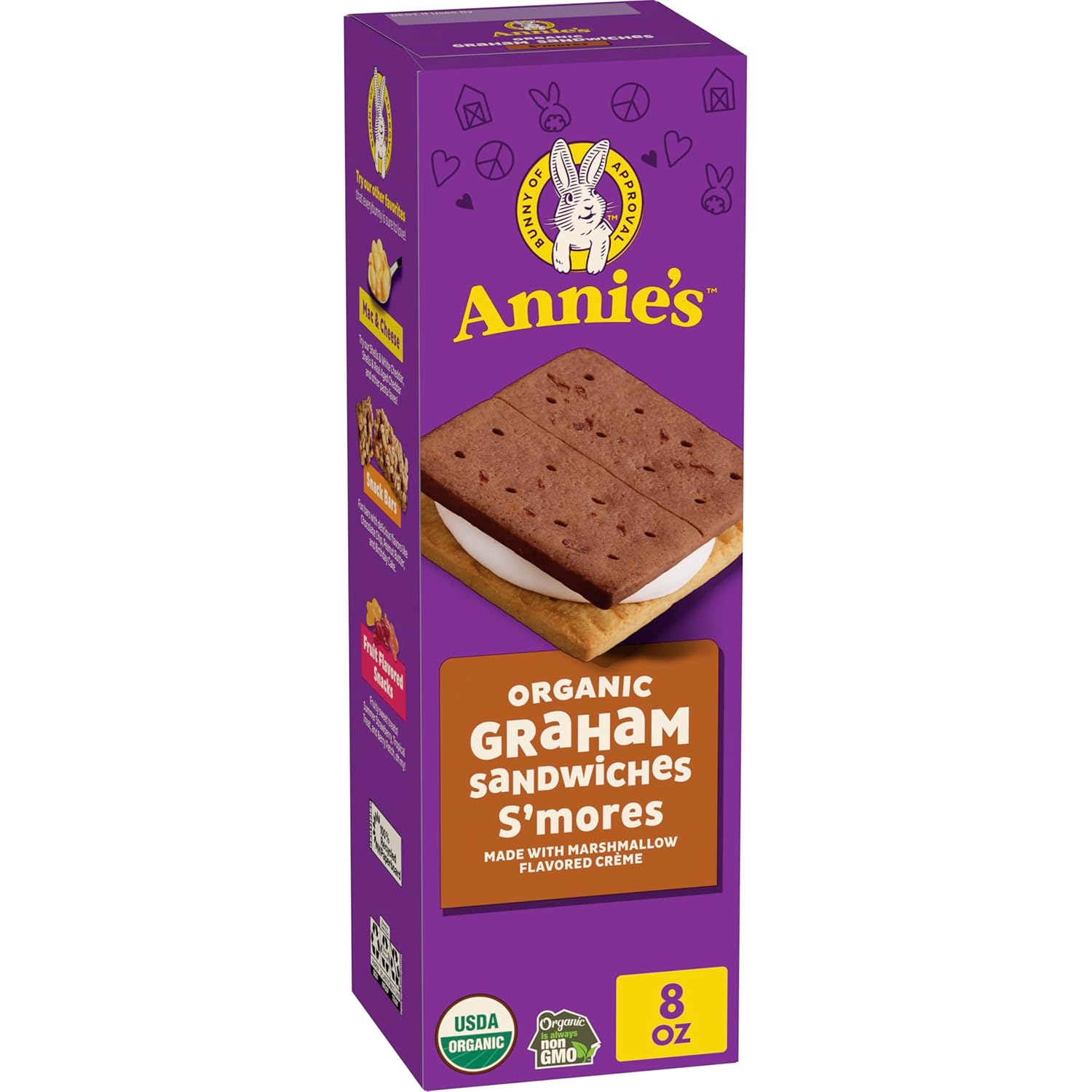 Annie's Organic Graham Sandwich Cookies, S'mores, 12 Count, 8 oz