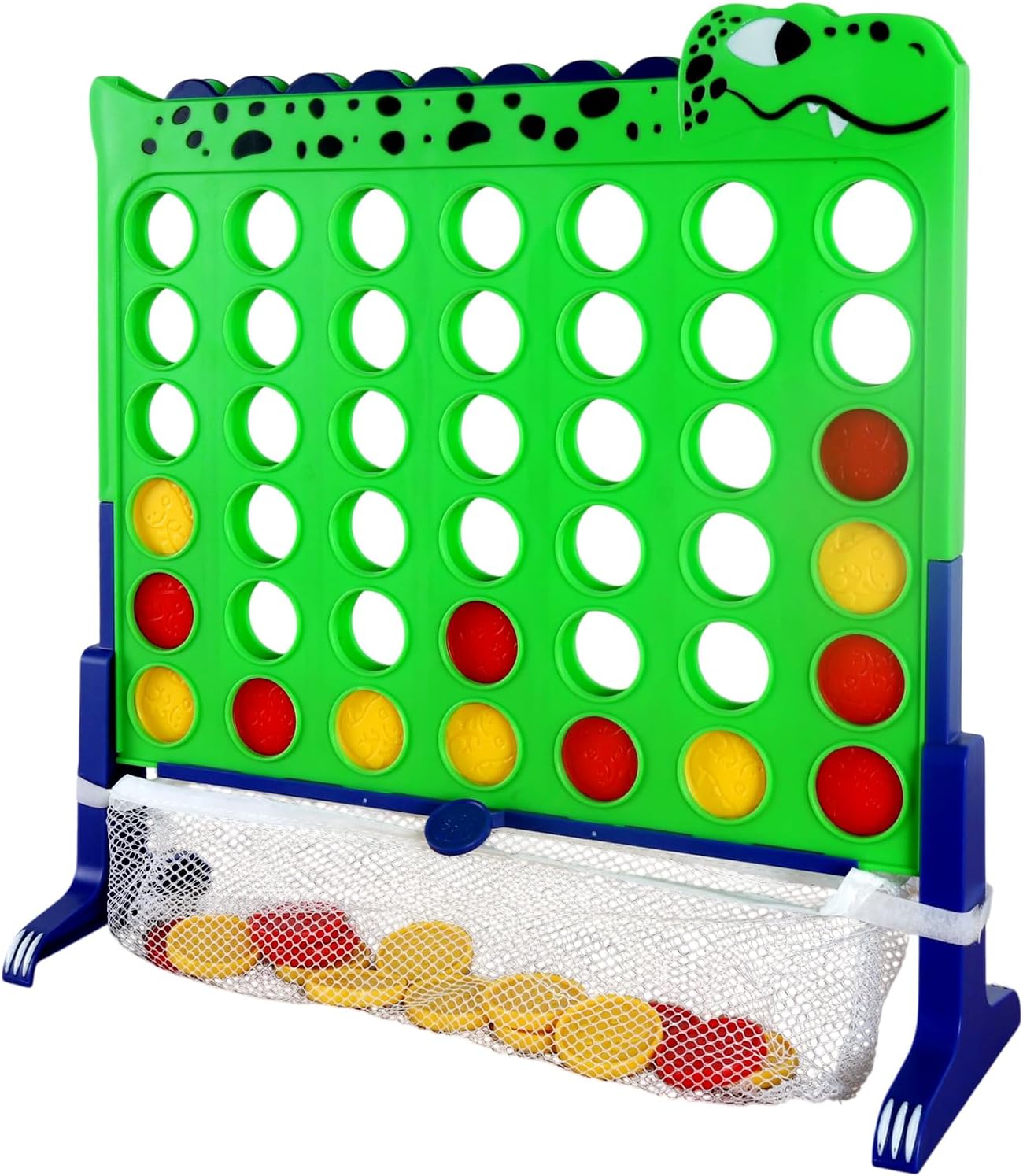 CT SPORTS Dinosaur 4-in-a-Row Connect Game for Kids – Large 1.1 FT Strategy Board Game Themed Topper, Portable & Collapsible Travel Game, for Boys and Girls Ages 3+, Family Fun for All Ages