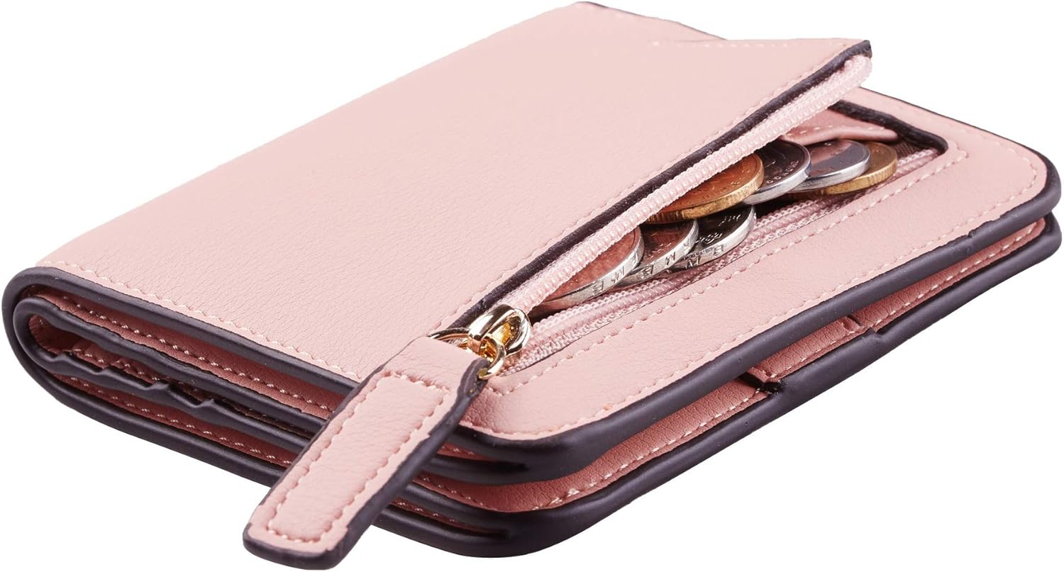 Toughergun Wallet Women Rfid Blocking Small Compact Bifold Luxury Leather Pocket Wallet Ladies Mini Purse with ID Window