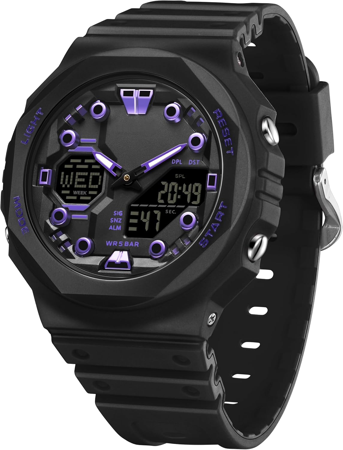 findtime Women Sport Watches Digital Waterproof Watch Analogue Outdoor Military Tactical Wrist Watch Fashion Ladies Watches with LED Luminous Alarms Stopwatch Countdown