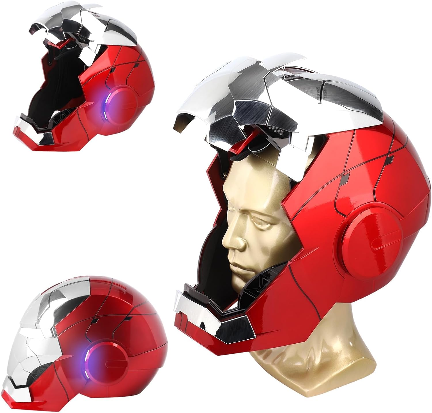 Iron-Man MK5 Silver Motorized Cosplay Helmet, Voice, Touch & Remote Control